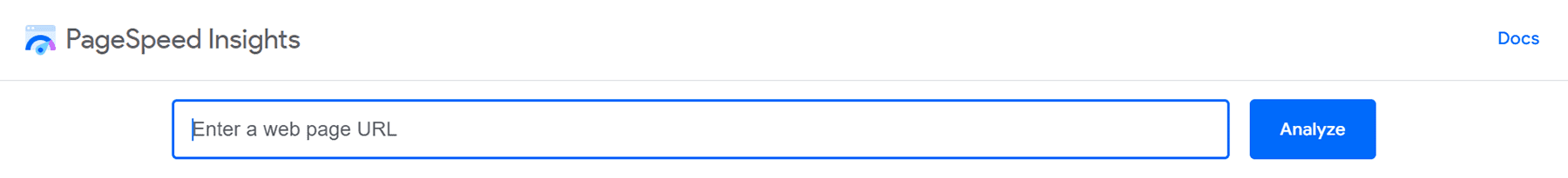Google PageSpeed Insights URL Input